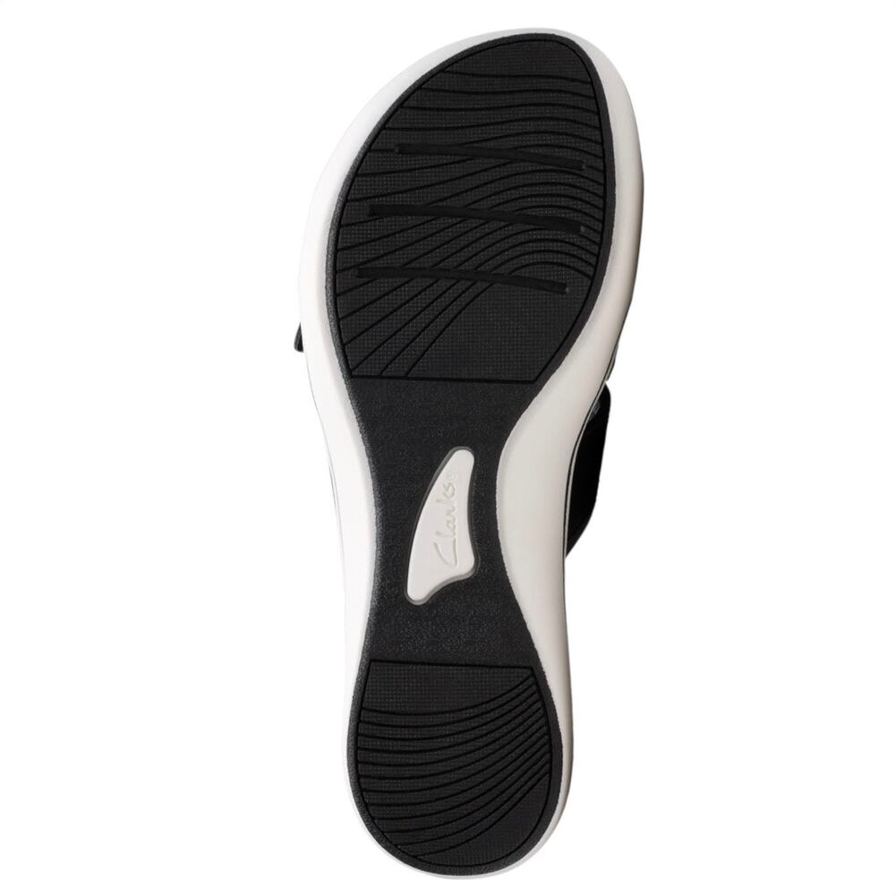 Clarks Women's Cloudsteppers Breeze Rae Mia Slip On Sandals Black Size 9 1/2 W - Picture 5 of 5